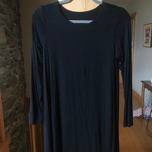 Black Long Sleeve Short Dress